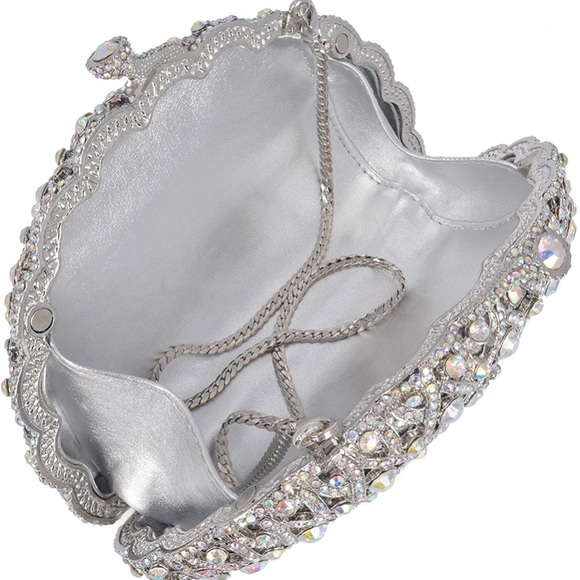 Crystal Peacock Rhinestone Clutch Evening Bag - Picture 16 of 16